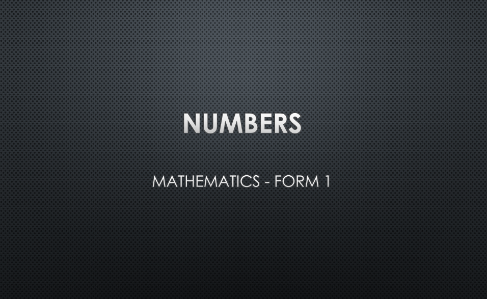 NUMBERS